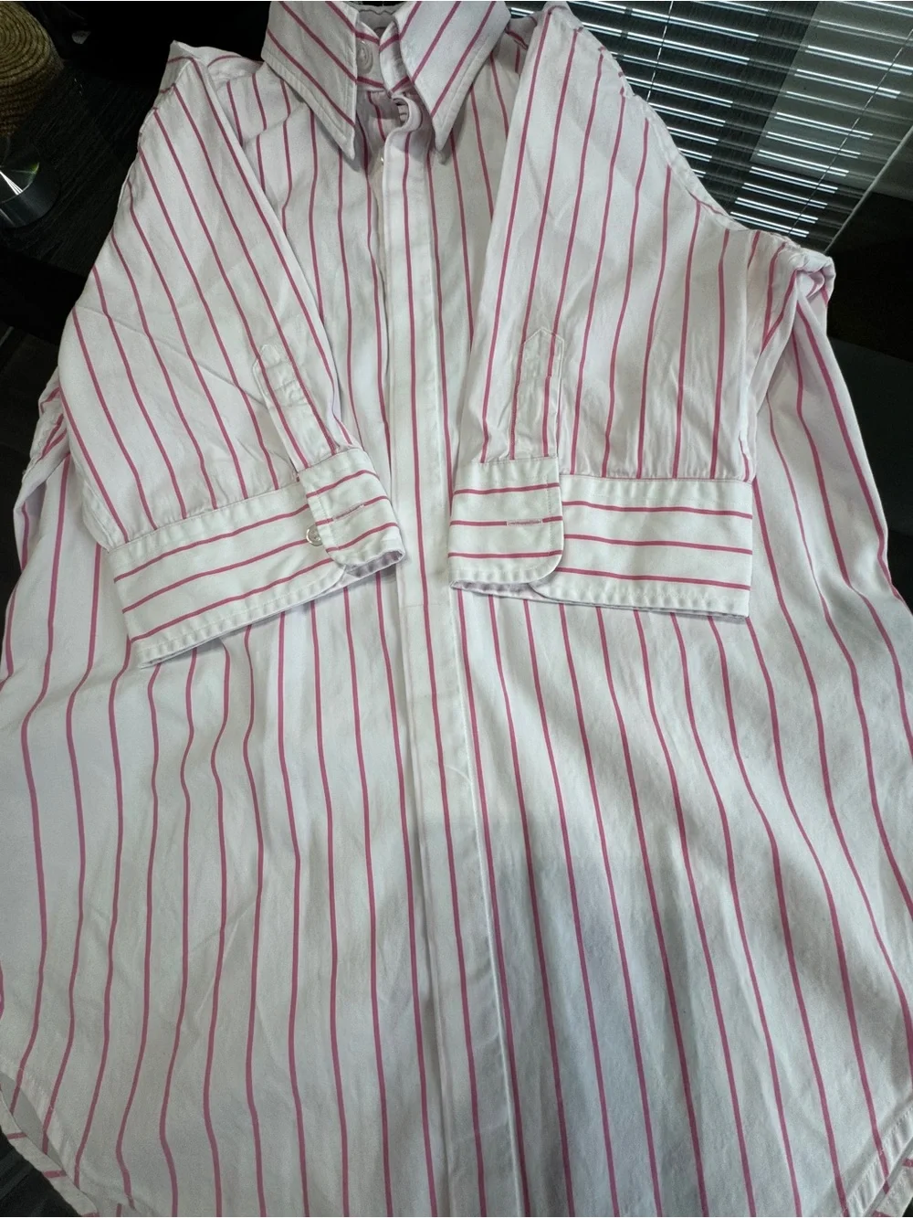 Ralph Lauren White Shirt with Pink Stripes - Picture 16 of 16